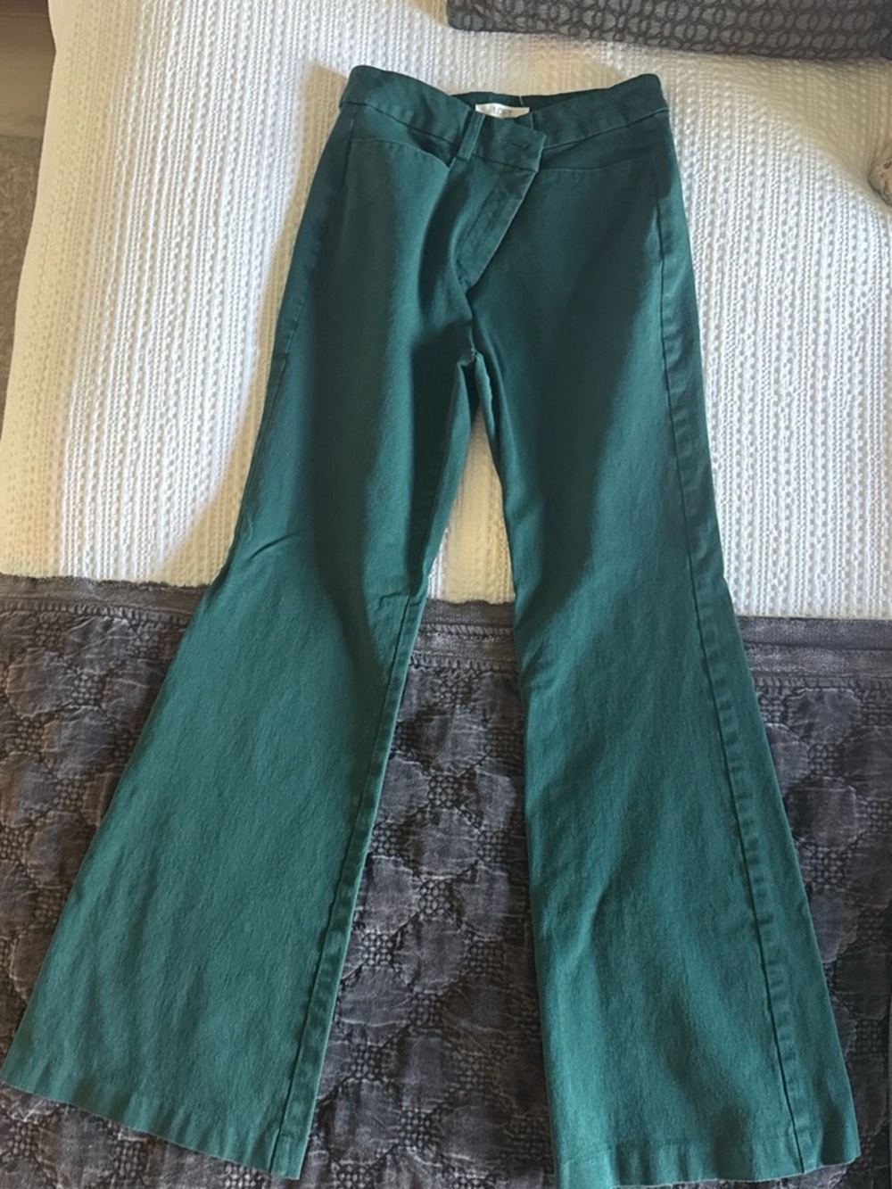 LOFT Forest Green Flare & Wide Leg Jeans